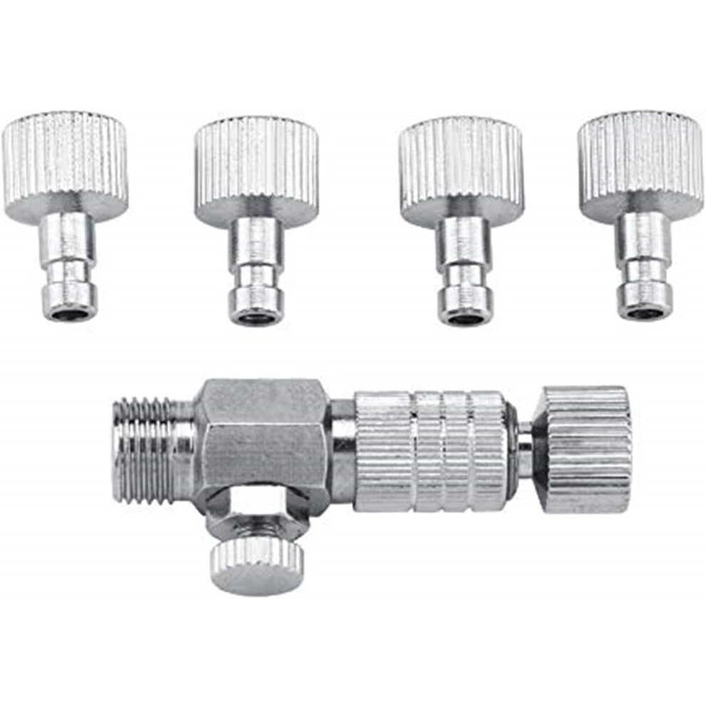 Harder Steenbeck Airbrush Quick Connect Adapter, 1/8" Bsp M/F, Adjustable Control Valve Â Compatible With Harder Steenbeck 9110895660485