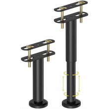 2 stk. justerbare sengestøtteben (14-25 cm), kraftig metall, kompatibel med sengerammer, midtre lameller og møbler