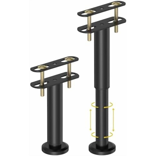 Adjustable Bed Support Legs Metal 2 pcs 5.9-10.5 inch