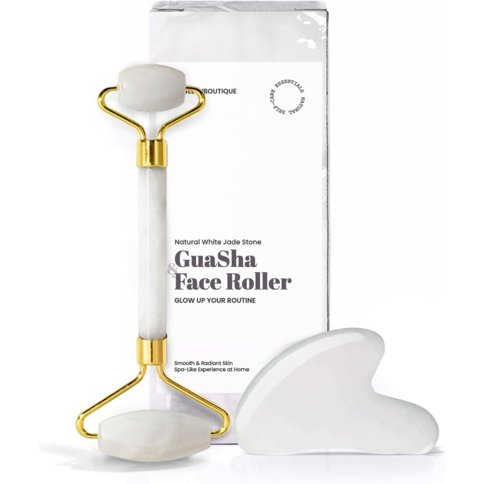 Jade Gua Sha Facial Tool for Lymphatic Drainage