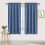 Cortinas Blackout Azul Acinzentado 52x63 polegadas Conjunto de 2 com Bolso para Varão 1
