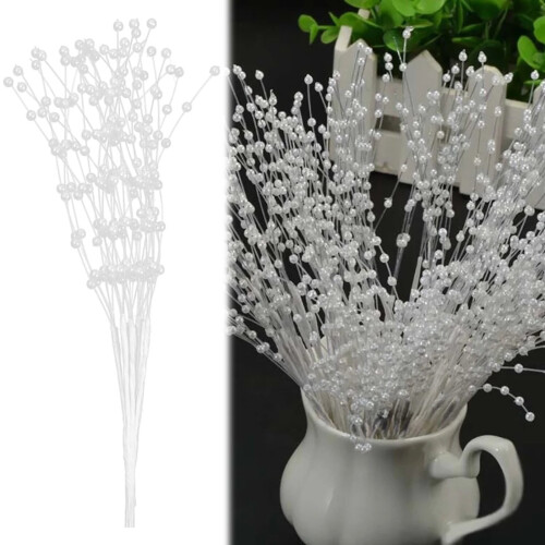 10Stems String Σιδερένιο Σύρμα Στρώμα Μαργαριταριού για Νυφική Διακόσμηση Γαμήλιας