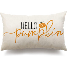 Housses de coussin d'automne 30 x 50 cm, en lin, motif citrouille, pour canapé, chambre, jardin, maison de campagne, décoration intérieure