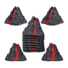 Worgeous12Pcs Modello di vulcano in eruzione per bambini Statua di lava