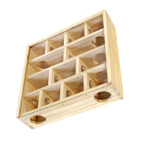 Hamster Accessory Khaki Square Wooden Indoor Play 1Pack