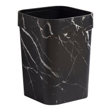 TOYMYTOY Tiny Trash Can Lidless Waste Basket Bathroom Black 1Pack