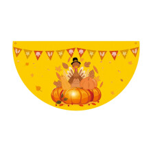 Ghirlanda autunnale per esterni – Striscione da giardino con zucca a mezzo ventaglio, decorazione per il Ringraziamento per casa e giardino,