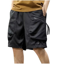Pantalones cortos casuales de hombre para verano, color liso, con cordón ajustable y bolsillo, corte recto, tallas XL-3XL.