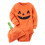 Macacão infantil de algodão laranja liso para o Halloween. 1