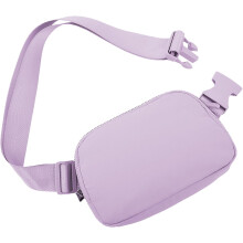 Mini bæltetaske, mavetaske til kvinder, lille mavetaske med justerbar rem, crossbody-mavetaske til løb, rejser, vandreture (lyselilla)