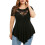 Γυναικεία Μπλούζα με Κοντά Μανίκια Lulshou Plus Size, Γυναικεία Μπλούζα με Στρογγυλή 1