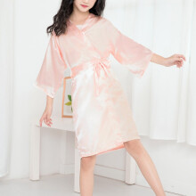YOUSNH Jackets for Kids Satin Robes Silk Sleepwear Kimono Baby Kids Girls Clothes Solid Toddler Bathrobe Girls Coat&jacket Toddler Jacket Beige 14