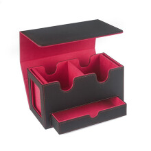 Caixa de Armazenamento de Cartão Magnético de Jogo Portátil, Caixa de Armazenamento de Gaveta com Janela de Visualização, Suporte de Cartão para