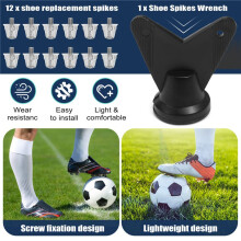 12 Stuks Voetbalschoenen Studs Schoenen Stud Vervang Component Sport Accessoire Voetbalschoen Spikes met Moersleutel 15mm