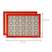 Magnifique tapis de cuisson antiadhésif en silicone, grande taille, idéal pour la pâtisserie, les gâteaux, les biscuits et les macarons.