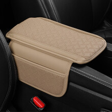 Almofada de apoio de braço para carro, capa espessa cinza para console central com