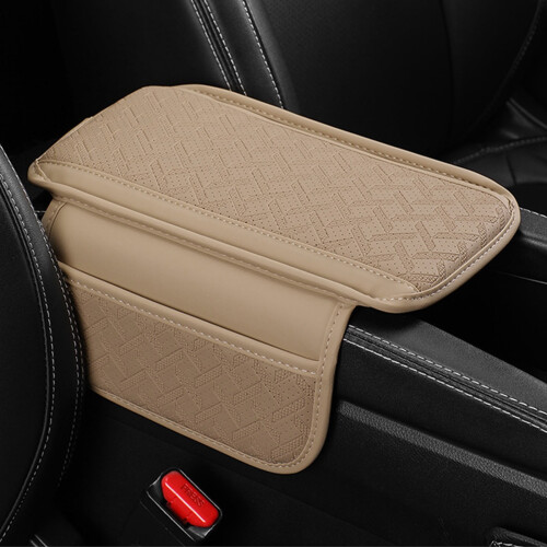Almofada de apoio de braço para carro, capa espessa cinza para console central com