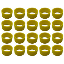 Silicone Racket Grip Badminton Tennis Racket Sealing Ring Sweat-Absorbent Belt Fixed Silicone Ring Yellow