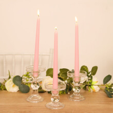 BalsaCircle 12 Pink 10" Premium Taper Candles Centerpiece Home Decorations