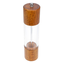 Kitchen Gadgets Hand Acacia Wood Grinder Black Pepper Manual Acrylic Wood Stainless Steel Ceramics 22x6cm