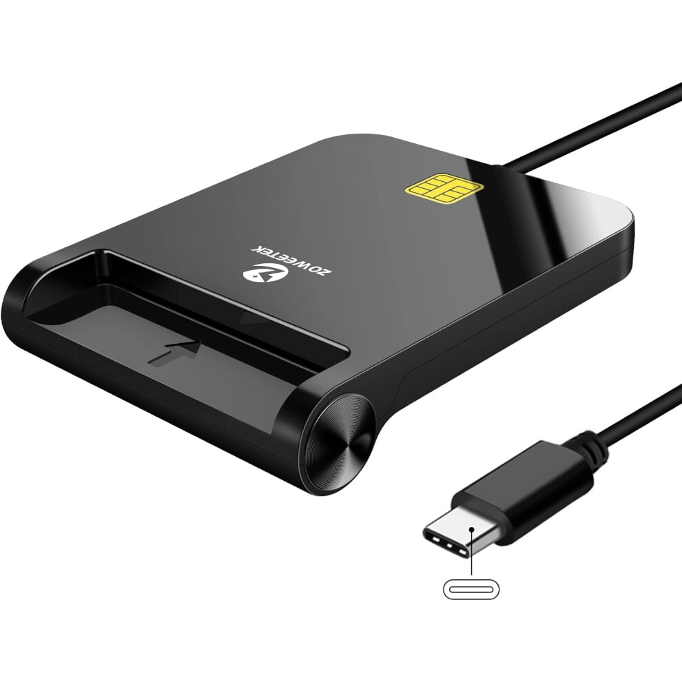 Cac Reader Usb C, Cac Card Reader Military, Dod Military Usb Common Access Cac, Compatible With Windows 10/11, Mac Os 10.15 And Linux (Type C) 9499224143616