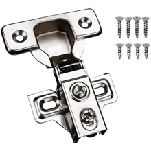 10-Pack Soft-Close Cabinet Hinges, 1/2" Partial Overlay, 100 Opening, Stainless Steel Concealed Hinges with Screws & Manual – Compatible with