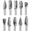 Rotary Burr Set Tungsten Carbide Double Cut 10 pcs 1