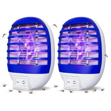 2 Pcs Indoor Flying Bug Zapper, Electronic Insect Killer with Blue Light – Compatible with Home, Kitchen, Bedroom, Baby Room, Office