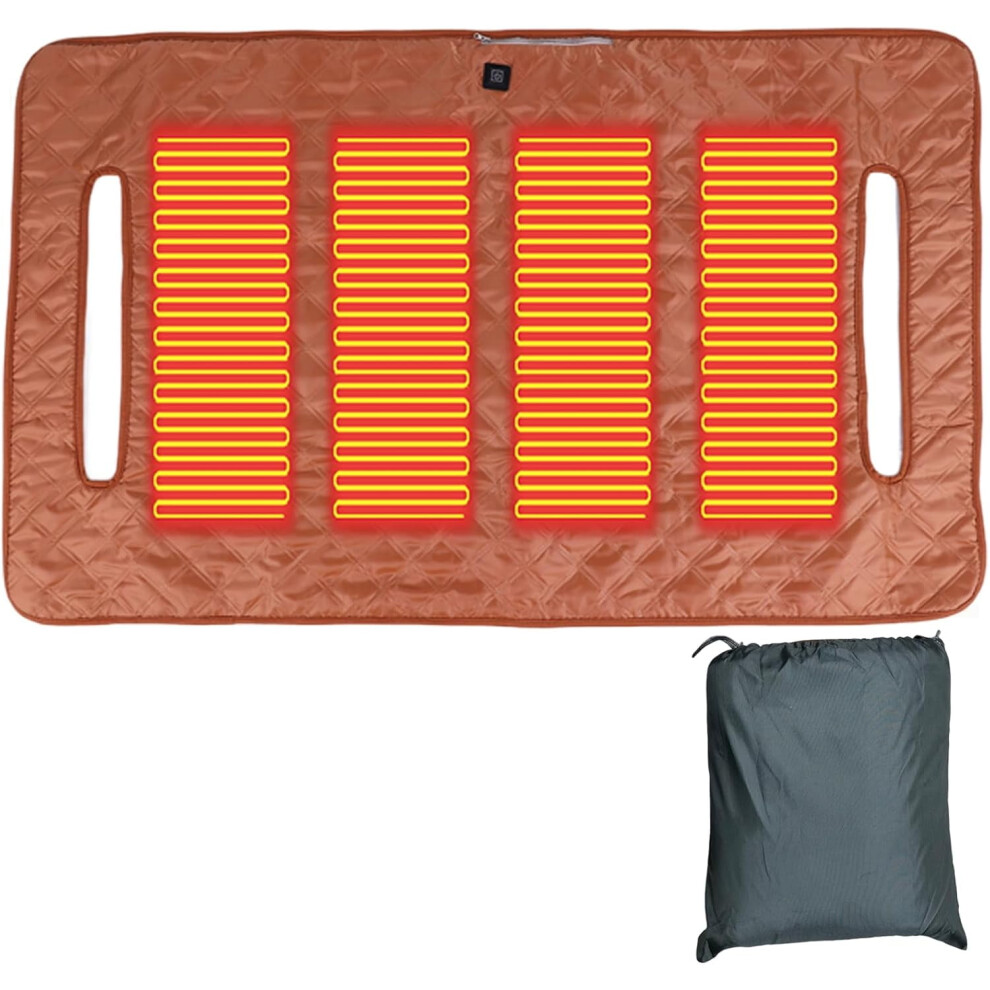 Heated Golf Cart Seat Cover, Non-Slip & Waterproof, Usb/Type-C Powered, 4 Heating Zones, Compatible With Most Golf Carts 9423501671325