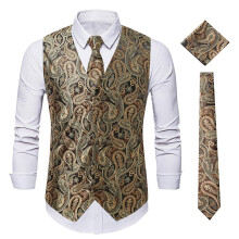 Mens Formal Suit Vest Striped Casual V-neck Slim Fit Solid Color Waistcoat for Wedding Party Tuxedo