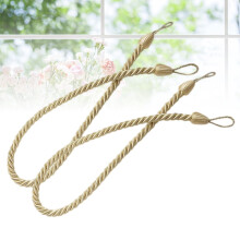 OUNONA Lot de 2 cordons pour rideaux épais, embrasses de 65 x 1 cm, beige