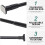 3Pièces Tringles Télescopiques Noires, Fer , Dommage Mur 8