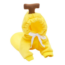 Maglione per cani a forma di banana in poliestere rosso