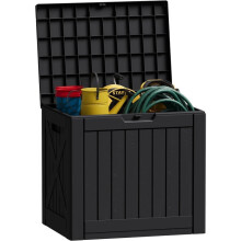 Resin Outdoor Storage Box 40 Gallon Waterproof Lockable