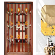 DENEST Bamboo Bead Curtain Doorway String Porch Curtain Wooden Beaded Curtain Screen