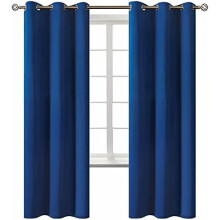Cortinas opacas para dormitorio - Cortinas térmicas con ojales para oscurecer la habitación, ideales para sala de estar, 42x72 pulgadas, 2 paneles,