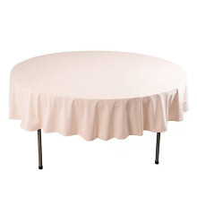 Blush Scuba Polyester Round Tablecloth 108 in