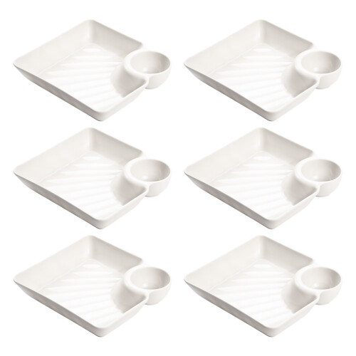 12Pièces Assiettes PP Blanches Coupelle Pour Cuisine Maison 1