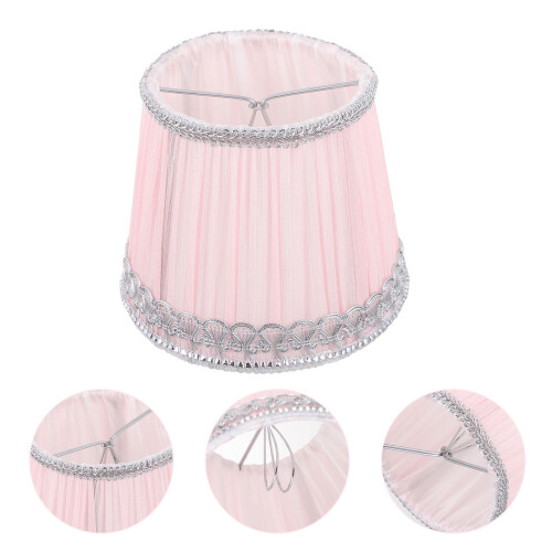 Pink Chiffon Lamp Shade for Small Table Lamps