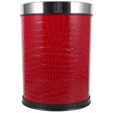 Cestino per rifiuti Raindrops Hotel, resistente, rosso, facile da usare, 1 set, 11,8 x 8,9 x 8,9 pollici.