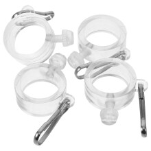 Lot de 4 anneaux de fixation pour mât de drapeau, en plastique, compatibles avec les drapeaux américains. Accessoires pour mât de drapeau et clips
