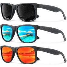 Γυαλιά ηλίου Polarized για άνδρες, γυναίκες, κλασικό ματ μαύρο σκελετό, προστασία UV, 3