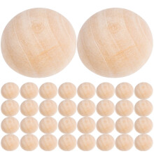 200 piezas de cuentas de madera semiesféricas para manualidades, bolas de madera sin terminar, bolas de madera hemisféricas para manualidades,