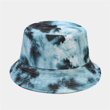 Dames en heren bucket hats unisex casual vissershoed 3D-geprint patroon tie-dye dubbele klep outdoor zonnehoed