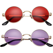 Klassische runde Sonnenbrille im Retro-Stil, polarisiert, kleine runde Sonnenbrille im Hippie-Stil