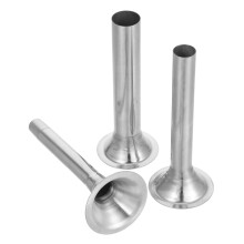 3-teiliges Wurstfüller-Set, Edelstahl-Füllrohre, silberfarben