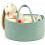 Portable diaper caddy organizer cotton rope green 1