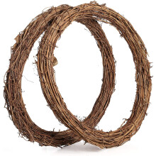 Guirnaldas de ramas de vid natural para manualidades (5 tamaños, paquete de 2)