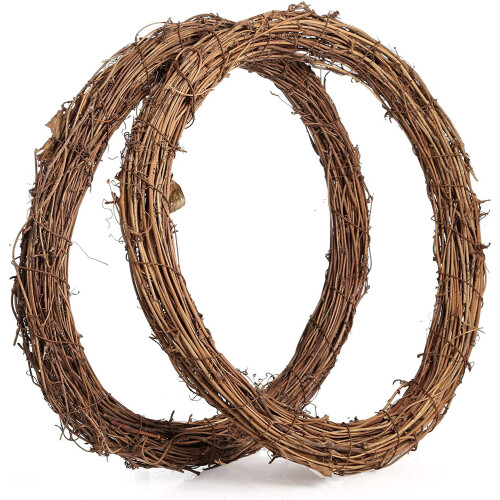DIY Crafts Φυσικά Στεφάνια από Αμπέλια (5 Μεγέθη, Συσκευασία των 2)