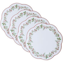 Cork Placemats Set of 4, 13.75" Round
